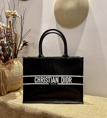 Dior Book Tote Black Calfskin M1286 Size 36cm