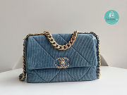 Chanel Classic 19 Denin Bag In Blue CHANEL 20x30x10cm - 1