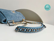 Chanel Classic 19 Denin Bag In Blue CHANEL 20x30x10cm - 6