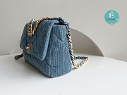 Chanel Classic 19 Denin Bag In Blue CHANEL 20x30x10cm - 5