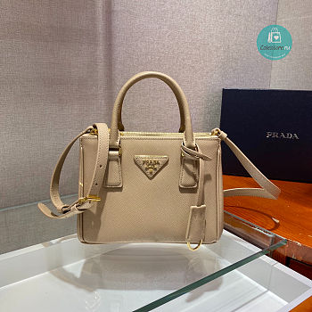Prada Galleria Saffiano Leather Mini Bag In Beige 20x9.5x15 cm