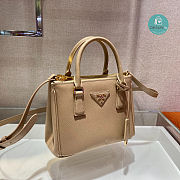 Prada Galleria Saffiano Leather Mini Bag In Beige 20x9.5x15 cm - 5