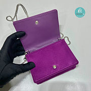 Prada Cardholder With Shoulder Strap And Sequins 1MR024 Purple 11.5x8cm - 4