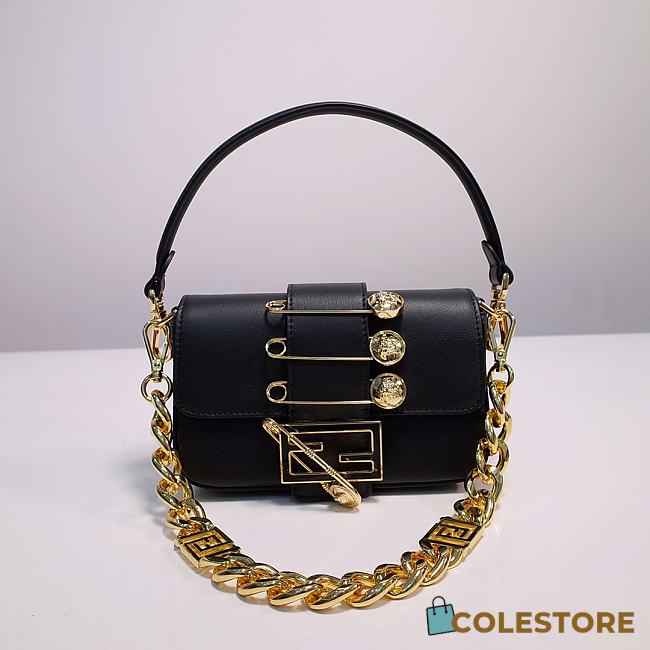 Fendi x Versace Baguette Black Bag 20x13x5cm - 1