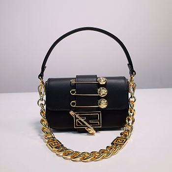 Fendi x Versace Baguette Black Bag 20x13x5cm