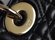 DIOR Dioramour Bag Black Cannage Lambskin with Heart Motif 20 x 16.5 x 8 cm - 4