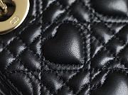 DIOR Dioramour Bag Black Cannage Lambskin with Heart Motif 20 x 16.5 x 8 cm - 2