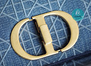 Dior Small Caro bag In Cannage Denim Blue 20x12x7 cm  - 3