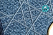 Dior Small Caro bag In Cannage Denim Blue 20x12x7 cm  - 2