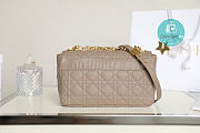 Medium Dior Caro Bag Warm Taupe Supple Cannage Calfskin 25.5x15.5x8cm  - 6