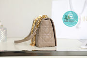 Medium Dior Caro Bag Warm Taupe Supple Cannage Calfskin 25.5x15.5x8cm  - 5