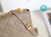 Medium Dior Caro Bag Warm Taupe Supple Cannage Calfskin 25.5x15.5x8cm  - 4