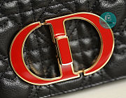 Medium Dior Dioramour Caro Black Cannage Calfskin With Heart Motif 20x12x7 cm  - 2