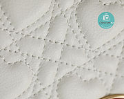 Medium Dior Dioramour Caro White Cannage Calfskin With Heart Motif 20x12x7 cm - 3
