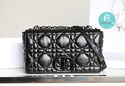 Dior Large Caro Bag In Black Quilted Macrocannage Calfskin 29x18x10cm - 5
