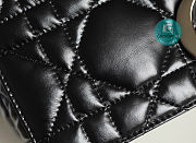 Dior Large Caro Bag In Black Quilted Macrocannage Calfskin 29x18x10cm - 3