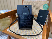 YSL Mini Toy Cro-effect Shopping In Black 21 cm  - 2