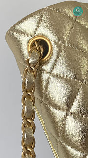 Chanel Flap Bag Grain Lambskin In Gold 20cm - 5