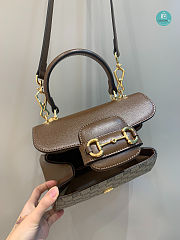 Gucci Horsebit 1955 Top Handle Bag In Light Brown 22x16x10cm - 6