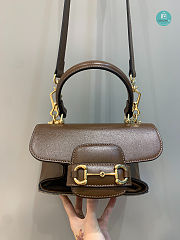 Gucci Horsebit 1955 Top Handle Bag In Light Brown 22x16x10cm - 4