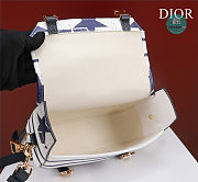 Dior Diorcamp Bag Oblique Embroidery Star In White/Blue 23 x 15 x 8 cm - 4