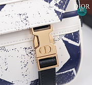 Dior Diorcamp Bag Oblique Embroidery Star In White/Blue 23 x 15 x 8 cm - 3