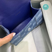 Colestore Balenciaga Hourglass Cotton Canvas Top  Handle bag In Blue 19x8x11cm - 2