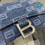 Colestore Balenciaga Hourglass Cotton Canvas Top  Handle bag In Blue 19x8x11cm - 5