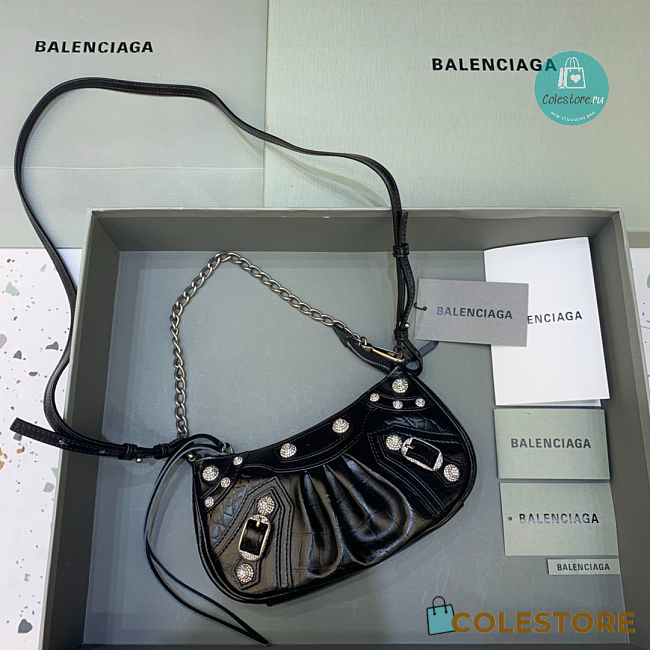 Colestore Balenciaga Mini Le Cagole Chain Bag In Black 20x11x4cm - 1