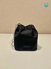 Prada Mini Bucket Bag In Black 12x14.5x7.5cm - 6