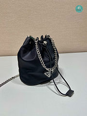 Prada Mini Bucket Bag In Black 12x14.5x7.5cm - 4