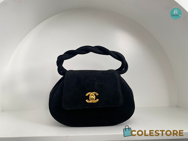 Chanel Vintage Velvet Top Handle Bag 24×17×7 cm - 1