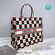 Dior Book Tote Large Dioramour D-Chess Heart Embroidery 41.5 x 32 x 16 cm - 3