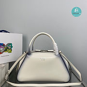 Prada Small Brushed Leather Supernova Handbag In White 31x16x13.5cm - 1