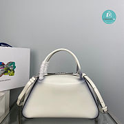 Prada Small Brushed Leather Supernova Handbag In White 31x16x13.5cm - 6
