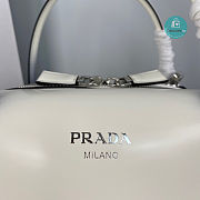 Prada Small Brushed Leather Supernova Handbag In White 31x16x13.5cm - 5