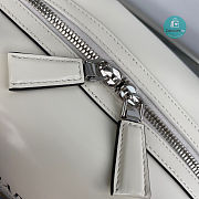 Prada Small Brushed Leather Supernova Handbag In White 31x16x13.5cm - 4