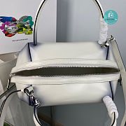 Prada Small Brushed Leather Supernova Handbag In White 31x16x13.5cm - 3