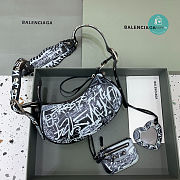 Colestore Balenciaga Le Cagole Graffiti Shoulder Bag In Black 26x12x6 cm - 5
