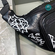 Colestore Balenciaga Graffiti Logo Belt Bag In Black 37x8.5x17 cm - 5