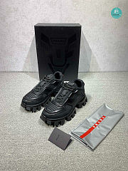 Prada Cloudbust Thunder Sequined Sneakers In Black  - 3