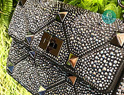 Valentino Garavani - Crystal Embellished Roman Stud Shoulder Bag In Black 24 x 16 x 8 cm - 6