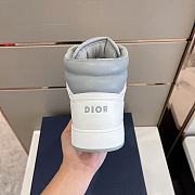 Dior B27 HIGH-TOP Sneaker White and Gray Smooth Calfskin  - 6