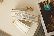 Dior Medium Lady Dior Natural Wicker And Latte Oblique Jacquard 24x20x11cm  - 4