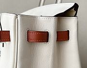 Hermes Birkin 25 Handbag with Pocket In White 25x20x13cm  - 6