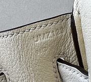 Hermes Birkin 25 Handbag with Pocket In White 25x20x13cm  - 5