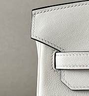 Hermes Birkin 25 Handbag with Pocket In White 25x20x13cm  - 2