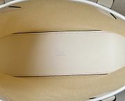 Hermes Cabas H en Biais 27 Shoulder Handbag Ecru Framboise Toile H Swift Leather 27x24.5x8.5cm - 6