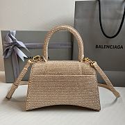 Colestore Balenciaga Hourglass Crystal-embellished Handbag  In Gold 19x8x13cm  - 2