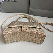 Colestore Balenciaga Hourglass Crystal-embellished Handbag  In Gold 19x8x13cm  - 3